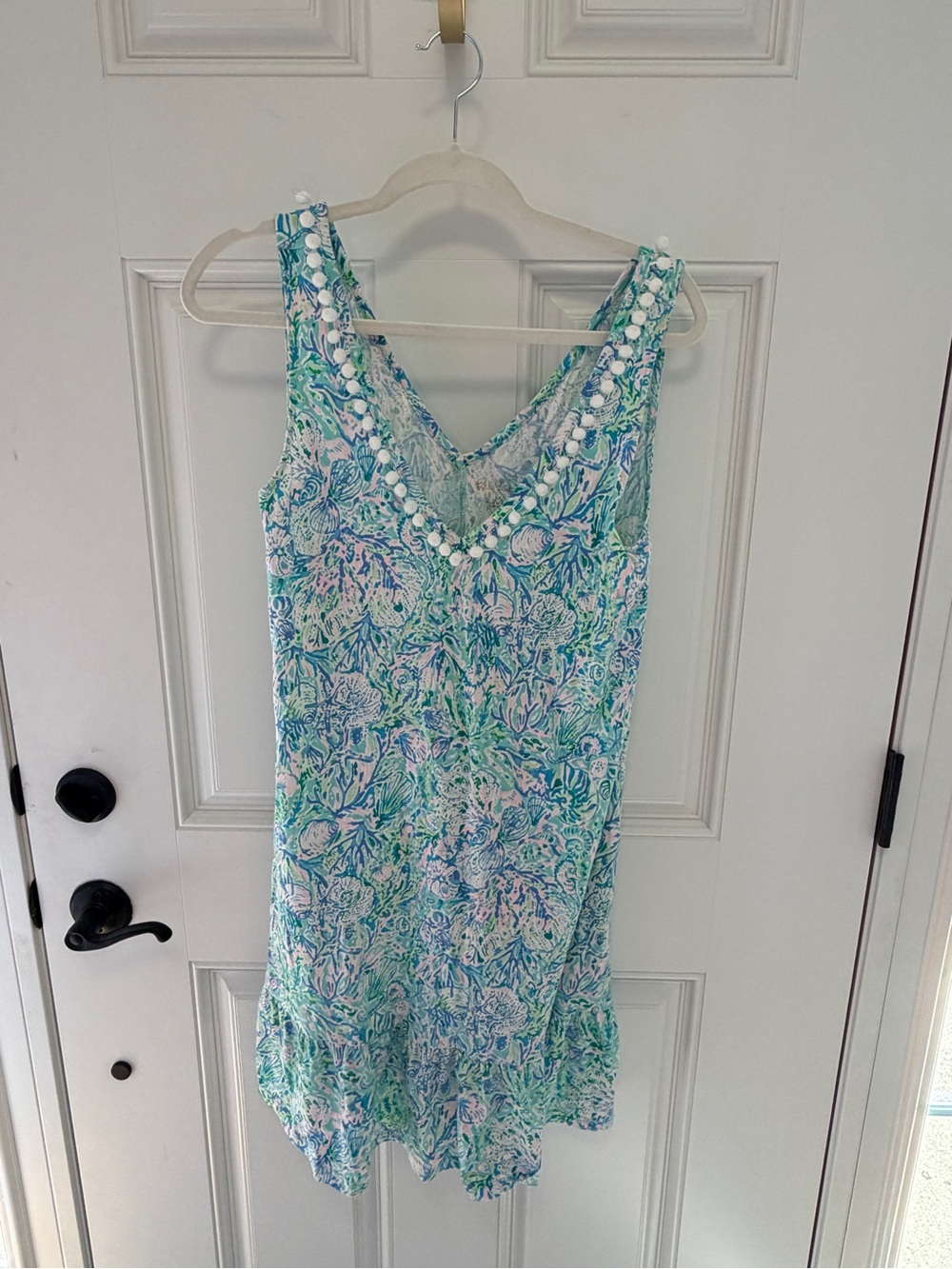 Lilly Pulitzer Seafoam Blue Pink Green Floral Sleeveless Dress or SwimCover-up.